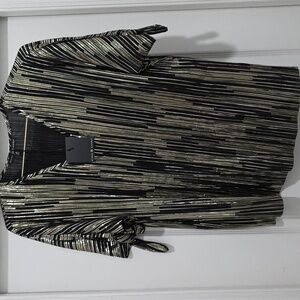 NWT Black and Gold Striped Blouse
